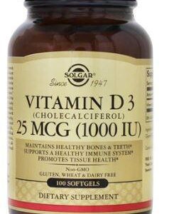 D1, Vitamin D3 (Cholecalciferol) 25 mcg (1000 IU), 100 Chewable Tabs