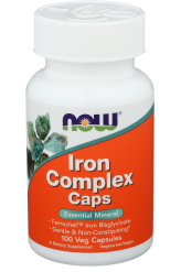 F3, IRON COMPLEX CAPS (GLYCINATE) 100 VCAPS, NOW