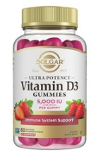 D1, Vitamin D3 5000 IU Gummies 60ct, Solgar