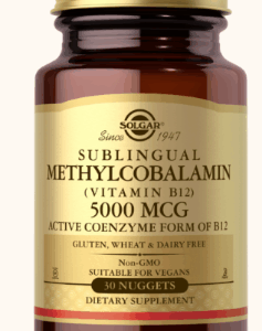 C2, Sublingual Methylcombalamin, Vitamin B-12, 5000 mcg, 30 Nuggets, Solgar