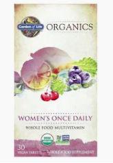 D5, GOL, Multivitamin, Organics Womens Once Daily 30ct TABS Copy