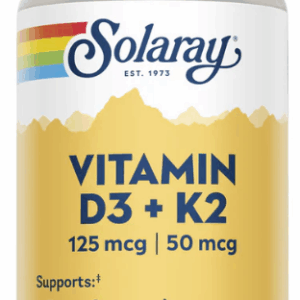 D3, Vitamin D-3 & K-2, , 60 Veg Caps, Solaray