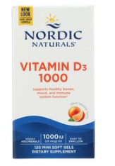 D1, VIT D3 120 SGELS, Nordic